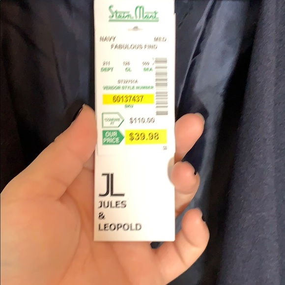 NWT - Navy blue blazer with silver zipper details - Picture 7 of 7